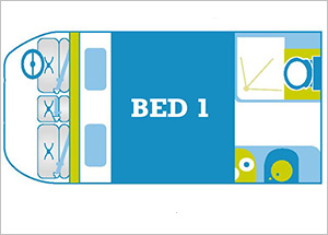 Grundriss Nachtaufbau 3-Bett Wohnmobil