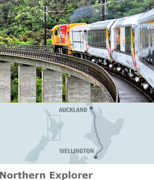 Zugverbindung von Wellington nach Auckland