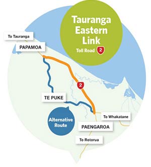 Tauranga Eastern Link Mautstrasse
