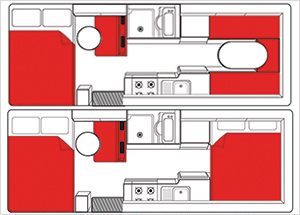 4 Bett Wohnmobil Detail Aufbau