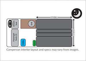 Clubby Campervan Nacht Schlafbereich