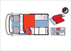 Mercedes Sprinter Wohnmobil Schlafbereich