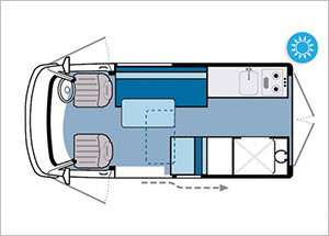 Mercedes Sprinter Wohnmobil Wohnraum